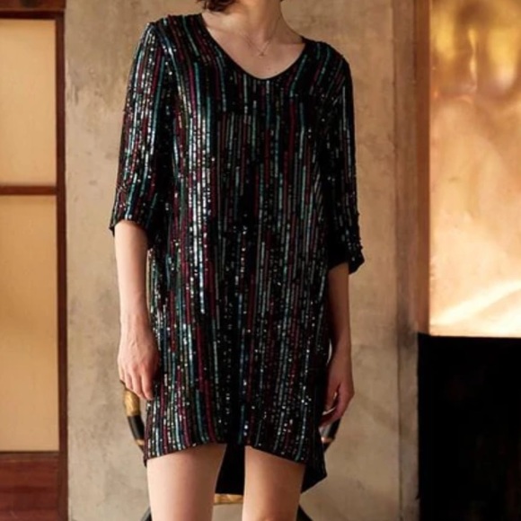 Velvet by Graham & Spencer Sequined Shift Dress - Picture 5 of 11